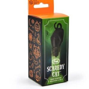 Fred Scaredy Black Cat Funny Gift Wine Bottle Stopper